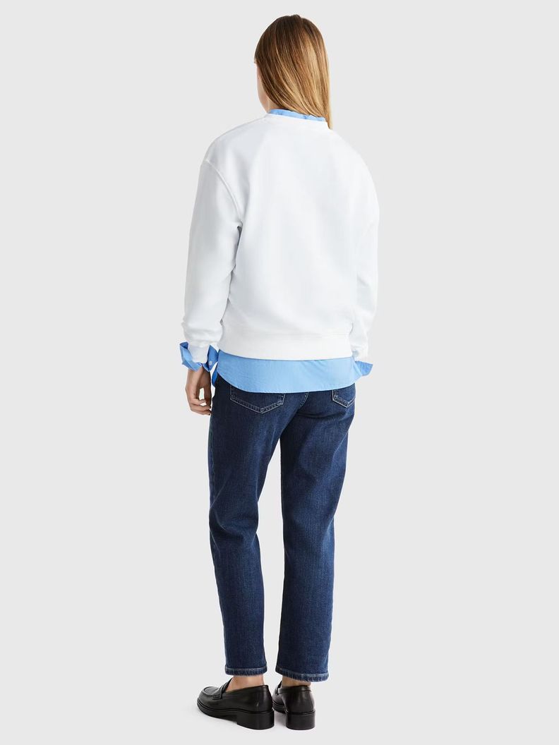 Polerón Modern C Logo YCF Blanco Tommy Hilfiger-2