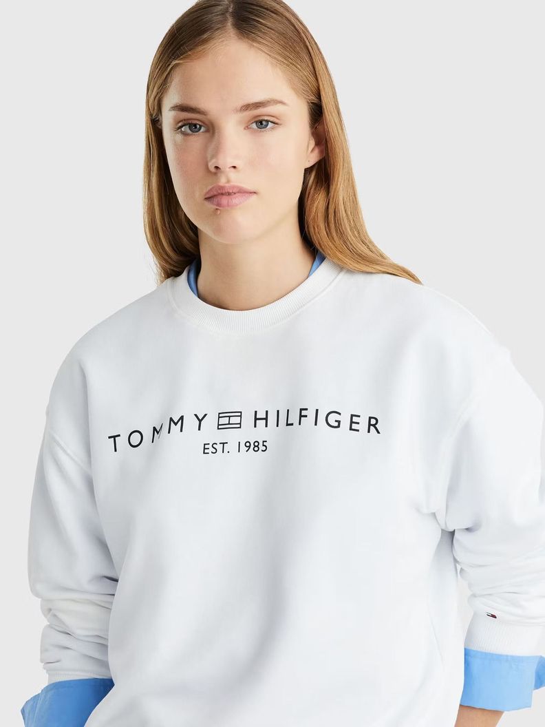 Polerón Modern C Logo YCF Blanco Tommy Hilfiger-3