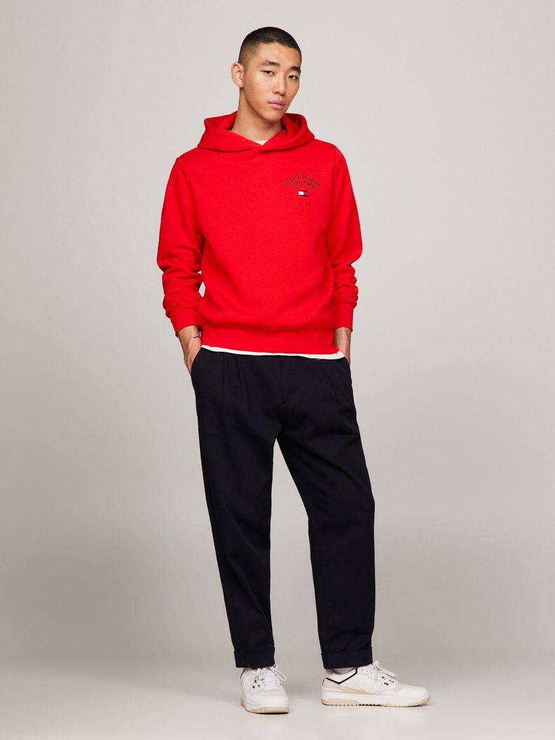 POLERÓN ARCHED VARSITY LOGO ROJO TOMMY HILFIGER-1