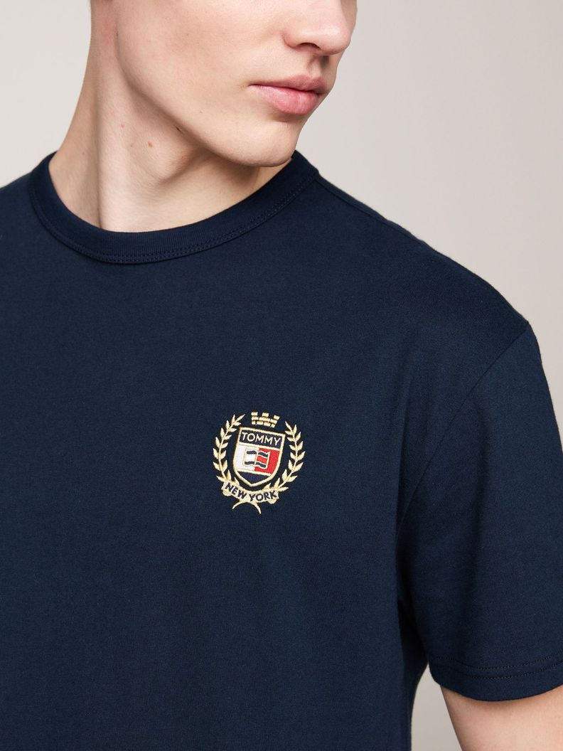Polera Crest Flag Logo Azul Tommy Hilfiger-3