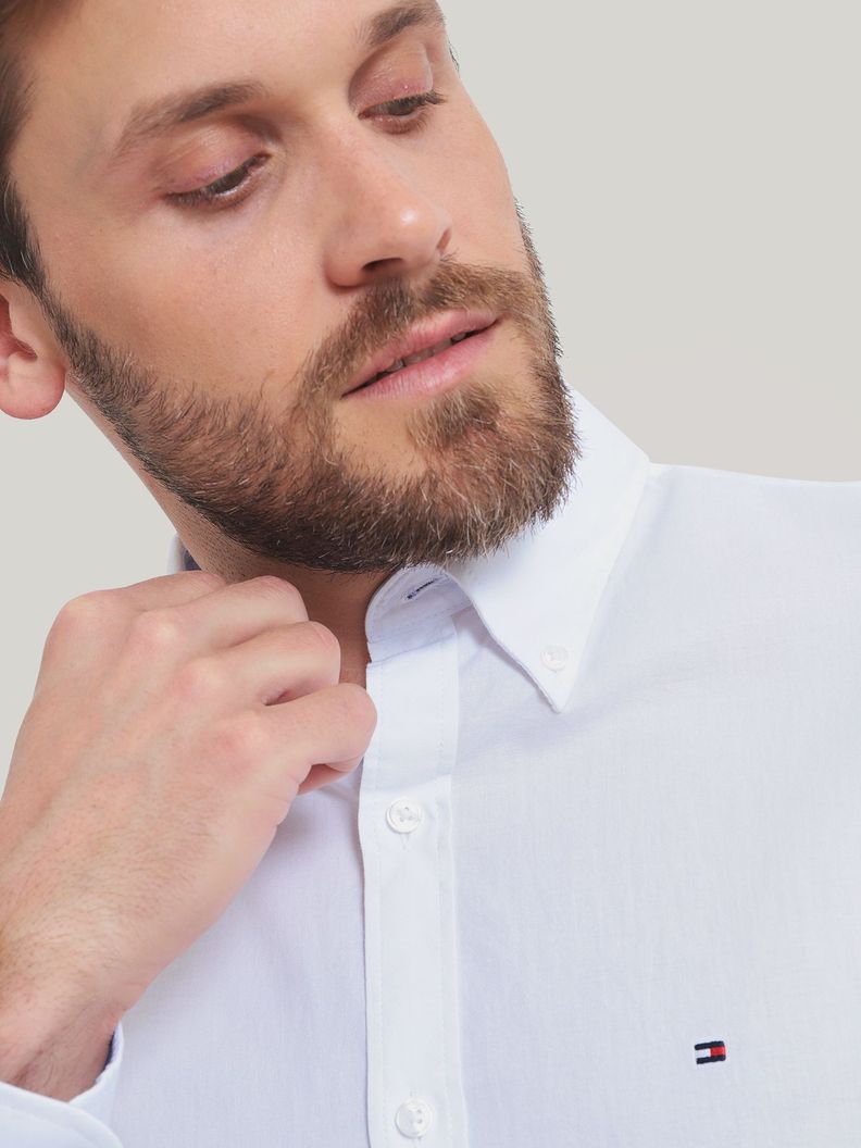 Camisa De Vestir Classic Con Logo Blanco Tommy Hilfiger-1