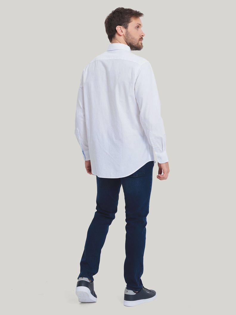 Camisa De Vestir Classic Con Logo Blanco Tommy Hilfiger-2
