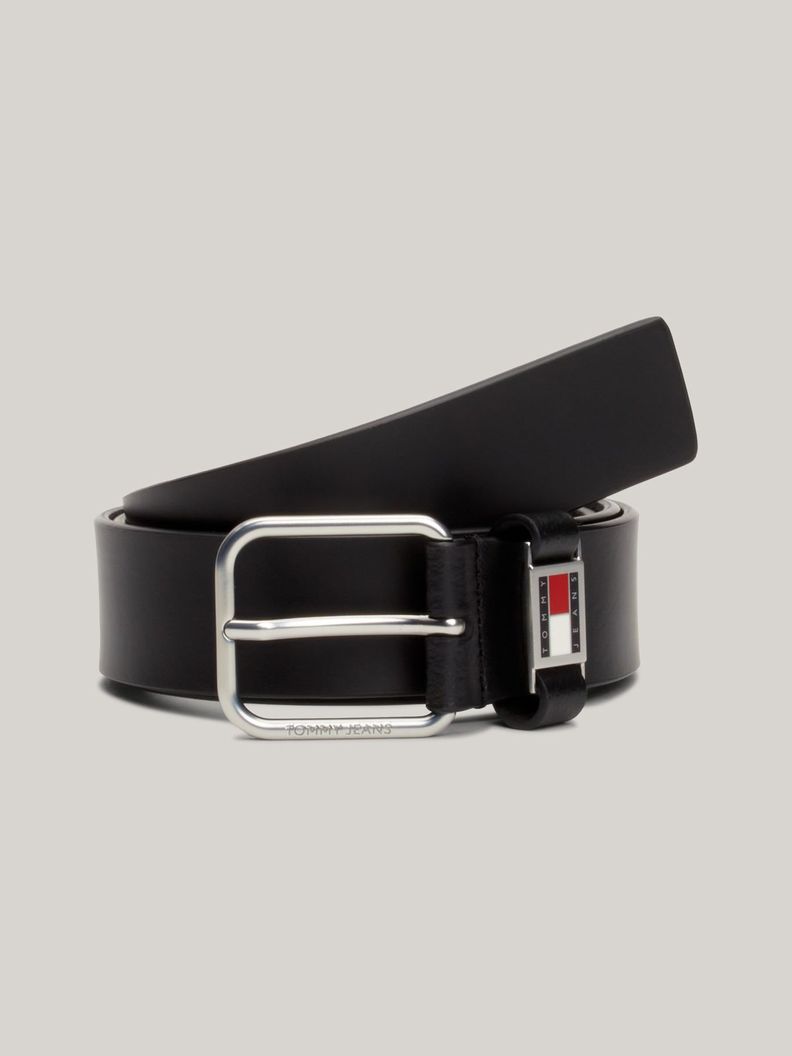 Cinturón Scanton De Cuero Con Logo Negro Tommy Hilfiger-0