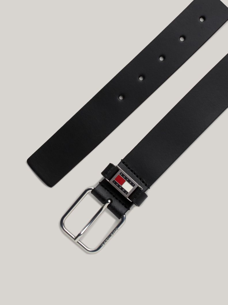 Cinturón Scanton De Cuero Con Logo Negro Tommy Hilfiger-1