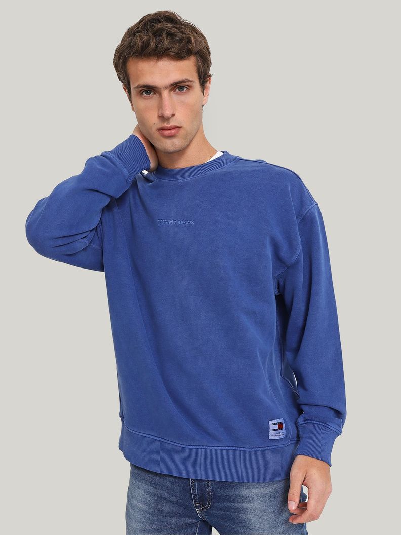 Polerón Classics Con Cuello Redondo Azul Tommy Jeans-0