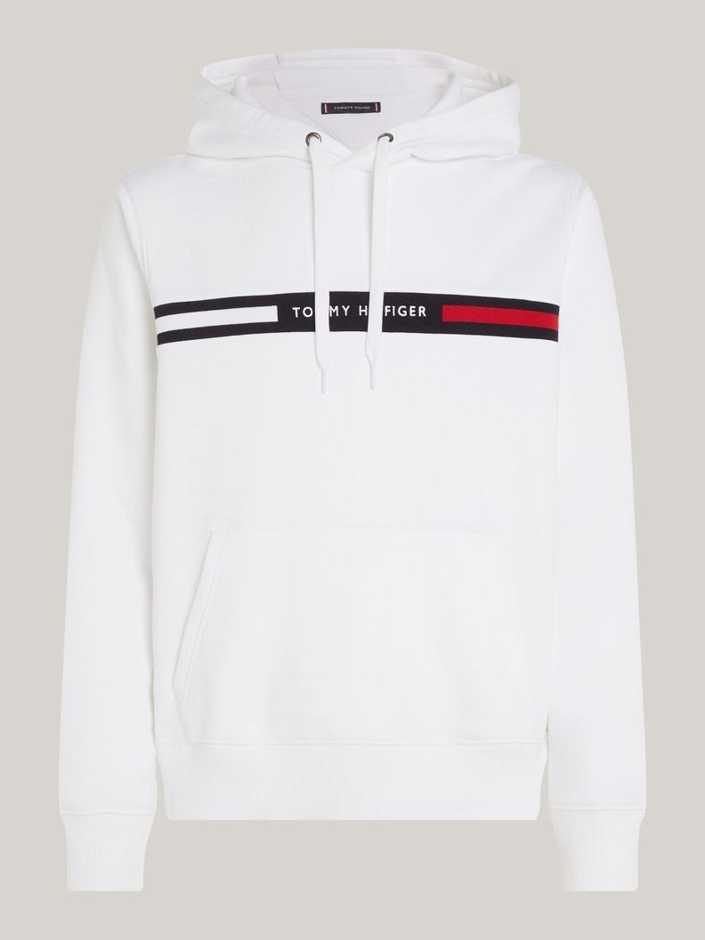 Polerón Hoodie Chest Logo Blanco Tommy Hilfiger-4