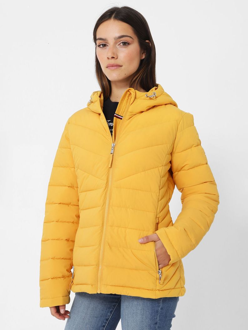 PARKA SOLID GORRO Y CIERRE AMARILLO TOMMY HILFIGER