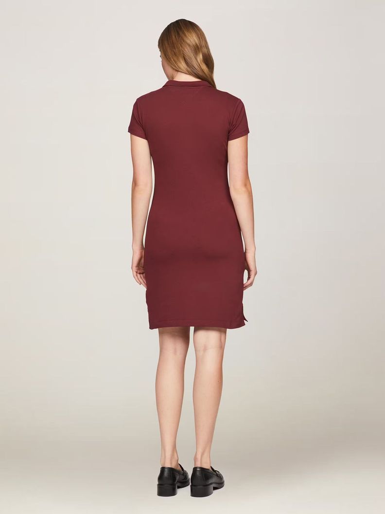 Vestido Polo Slim Fit Burdeo Tommy Hilfiger-2