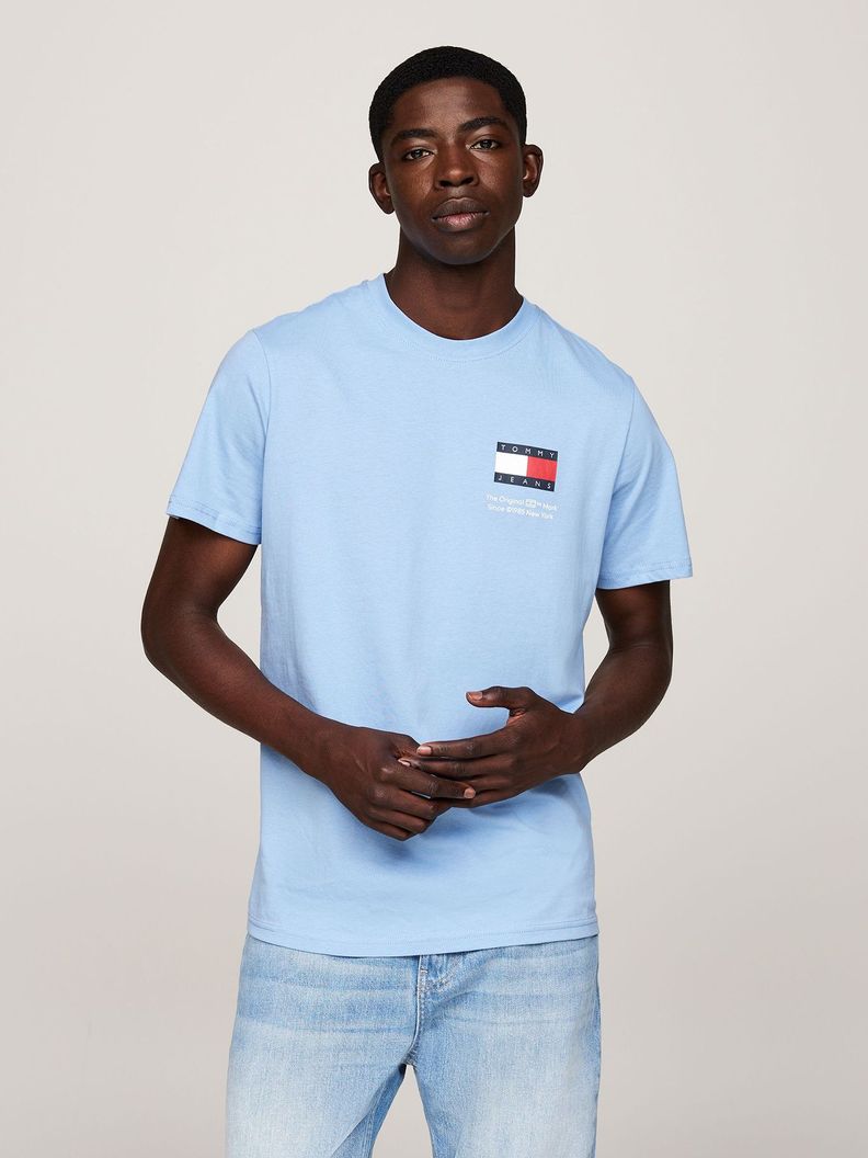 Polera Essential Con Logo Celeste Tommy Jeans-0