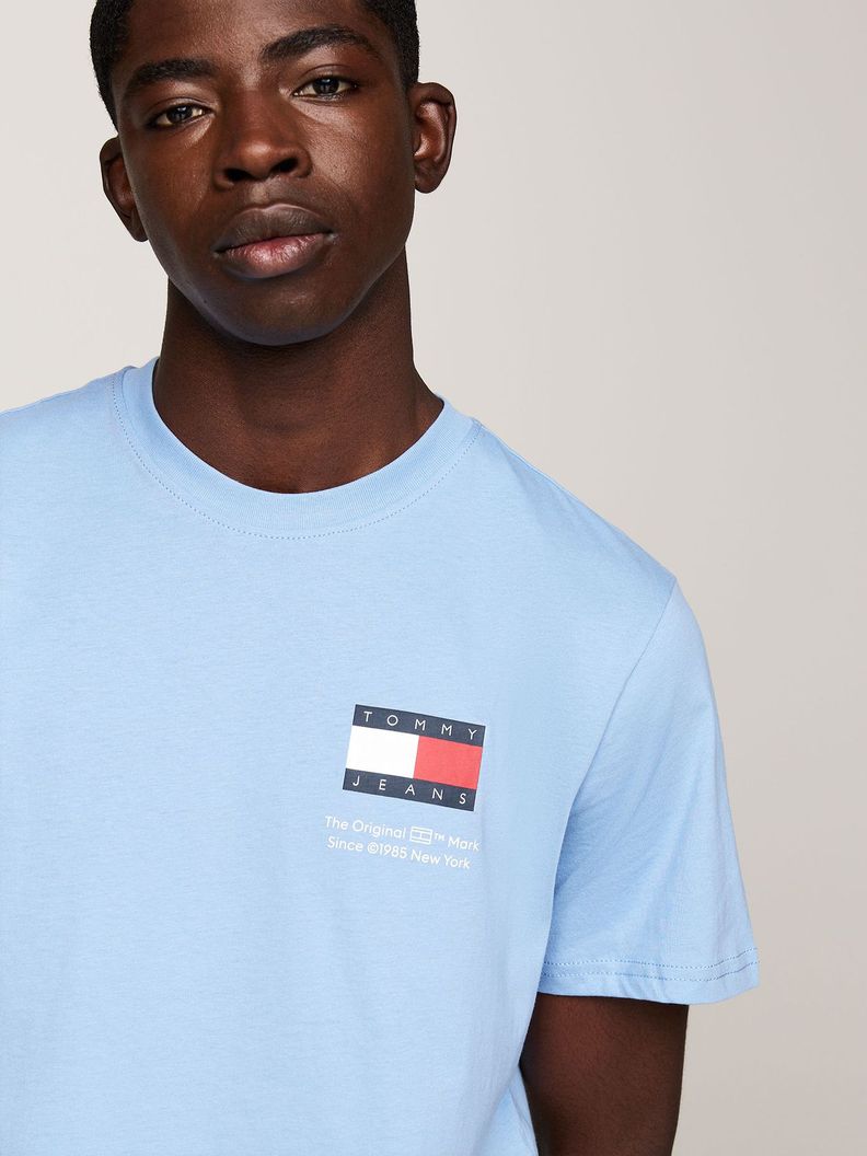 Polera Essential Con Logo Celeste Tommy Jeans-3