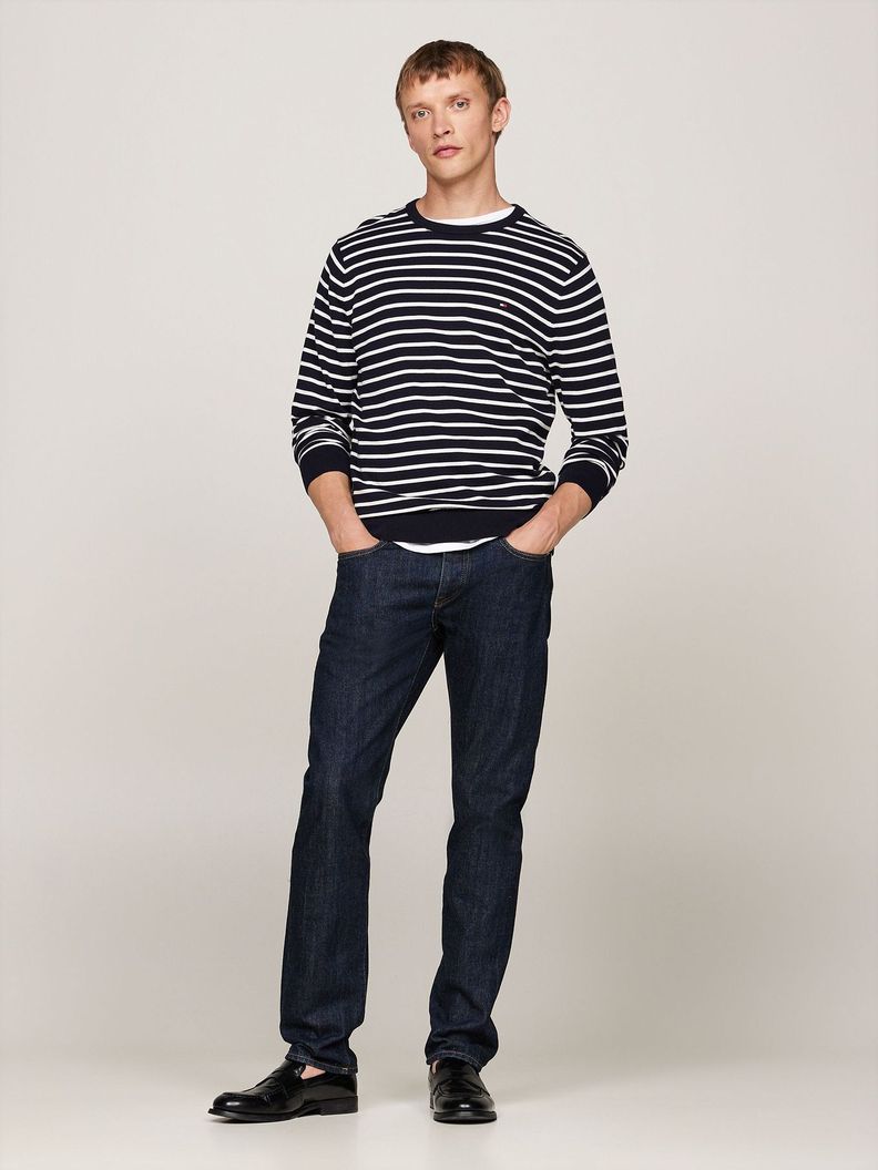 Sweater Básico Signature C-Neck Azul Tommy Hilfiger-1