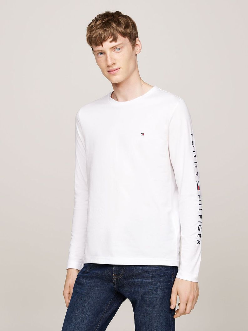 Polera Essential Flag Logo Blanco Tommy Hilfiger-0