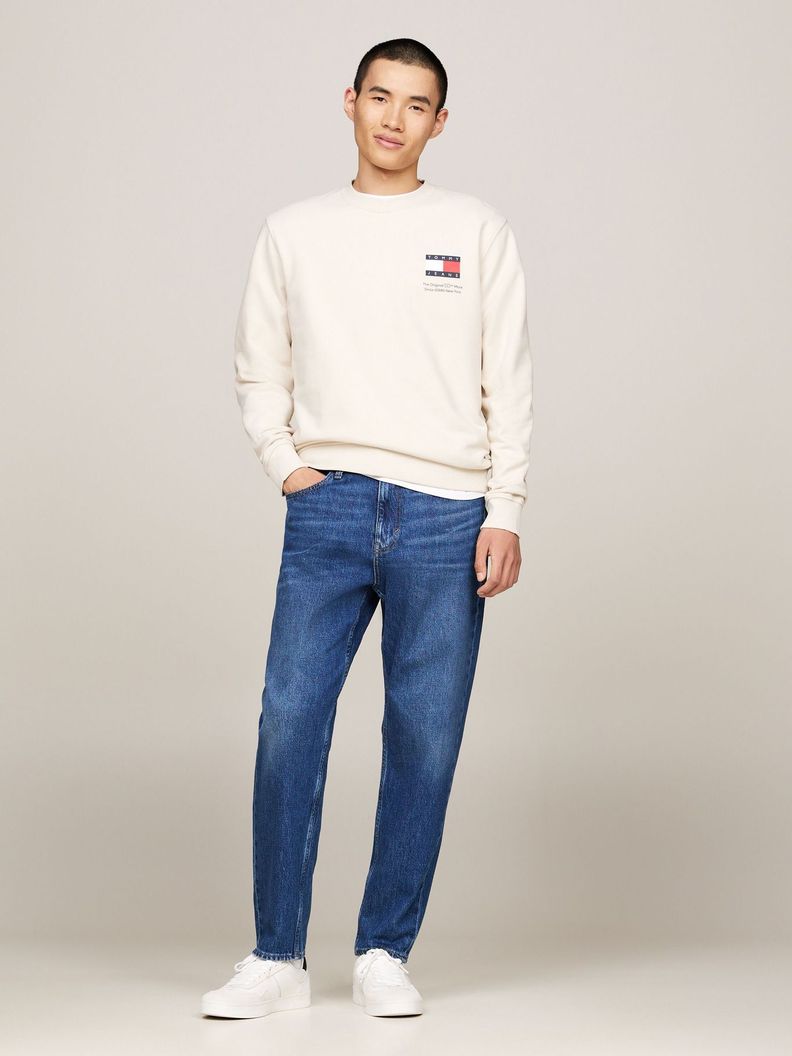 Polerón Con Logo Flag Beige Tommy Jeans-1