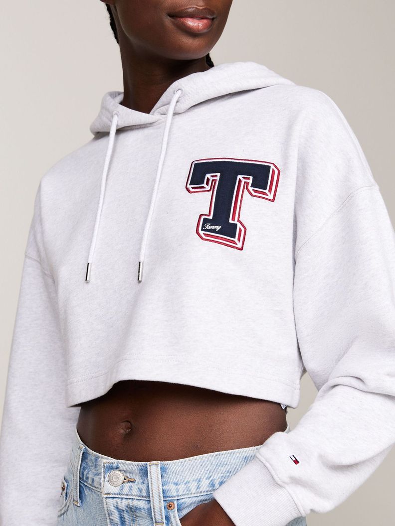 Polerón Hoodie Logo Letterman Blanco Tommy Jeans-3