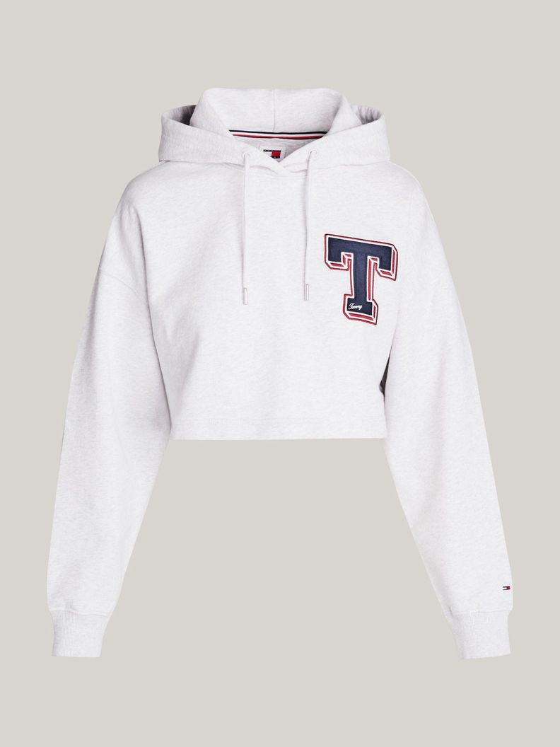 Polerón Hoodie Logo Letterman Blanco Tommy Jeans-4