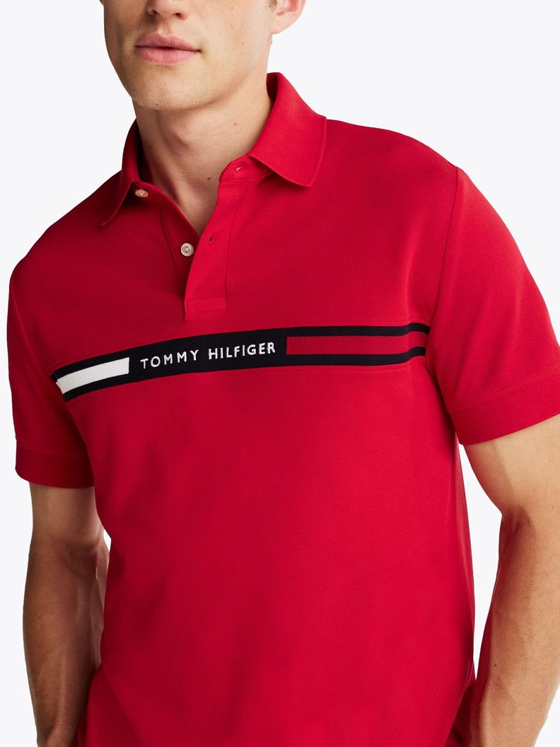 Polo Chest Insert Logo Rojo Tommy Hilfiger-3