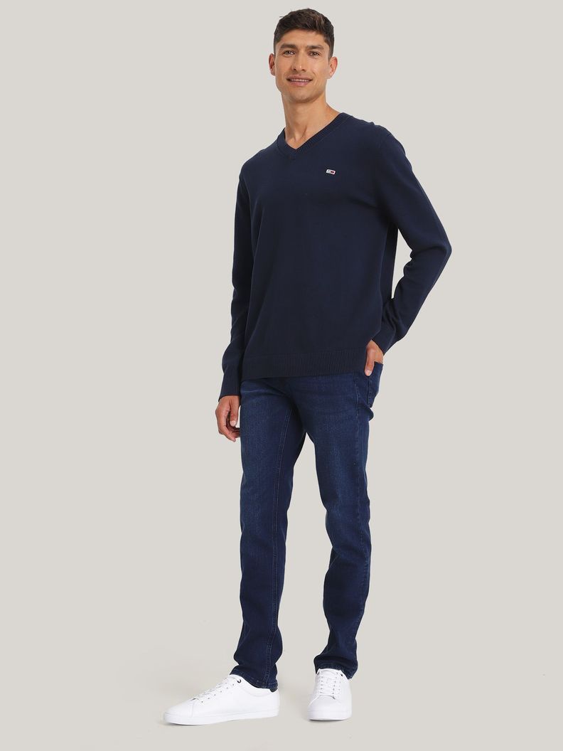 Sweater Essential V-Neck Azul Tommy Jeans-1