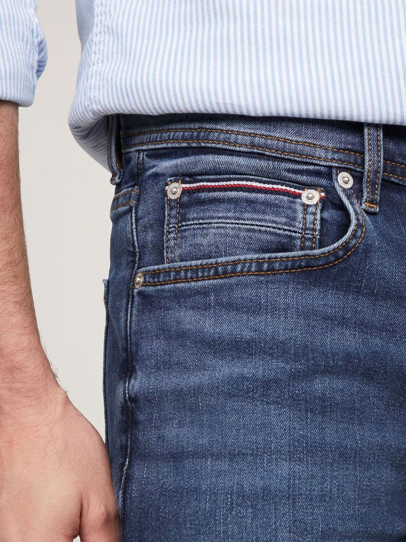 Jeans Denton De Corte Recto Azul Tommy Hilfiger-3