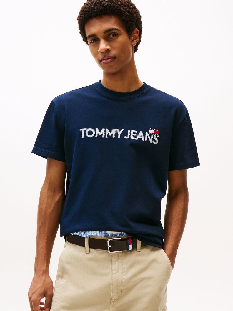 Polera Con Logo De Parche Regular Fit Azul S