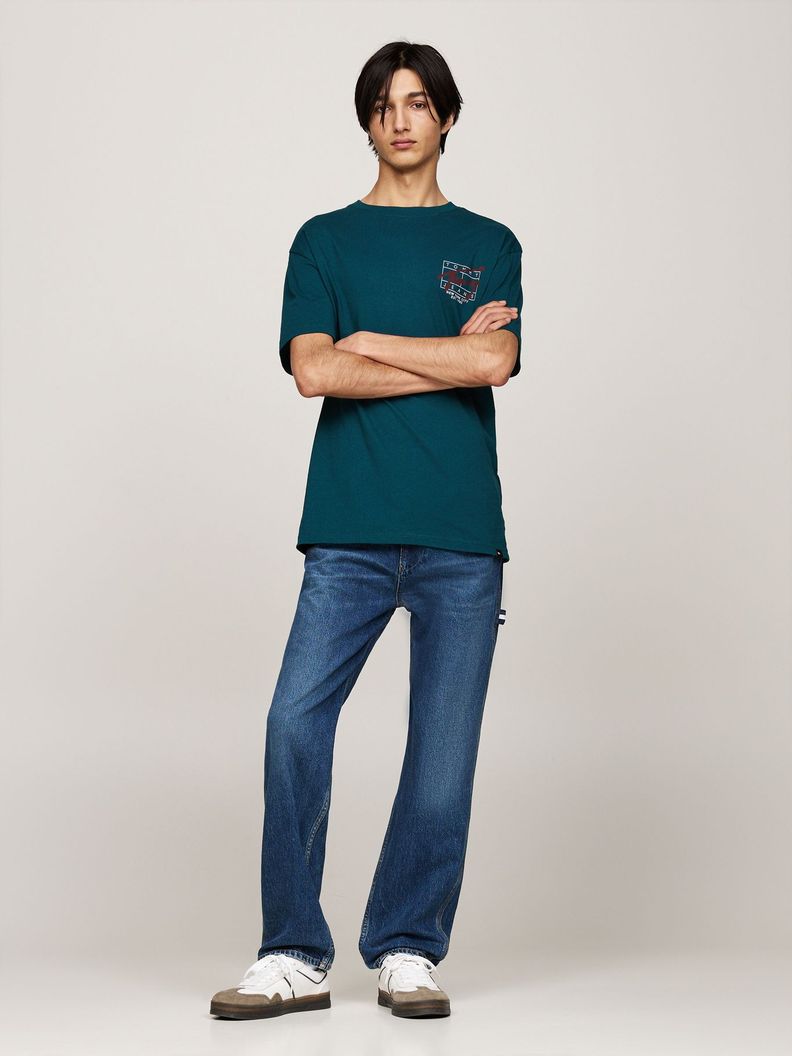 Polera Logo Estilo Grafiti Regular Verde Tommy Hilfiger-1
