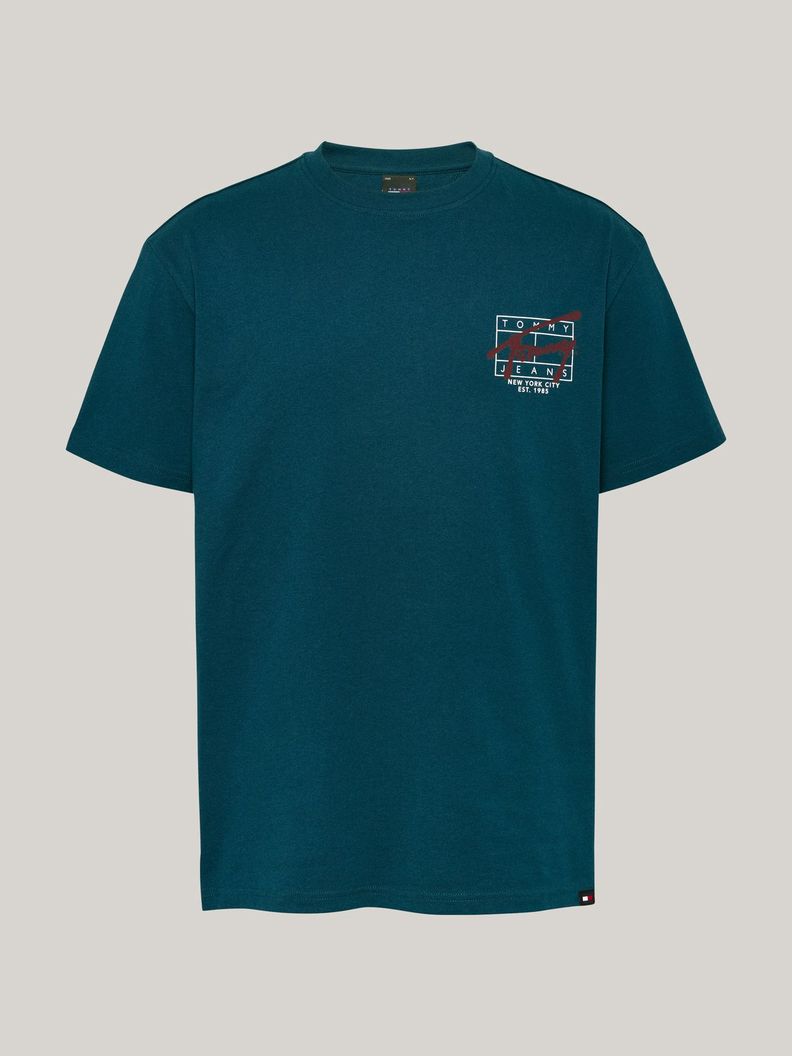 Polera Logo Estilo Grafiti Regular Verde Tommy Hilfiger-4