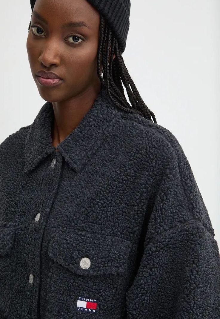 Sobrecamisa Teddy Con Logo Negro Tommy Hilfiger-3