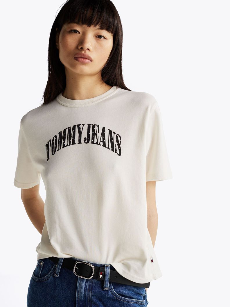 Polera Stardust Varsity Logo Blanco Tommy Hilfiger-3