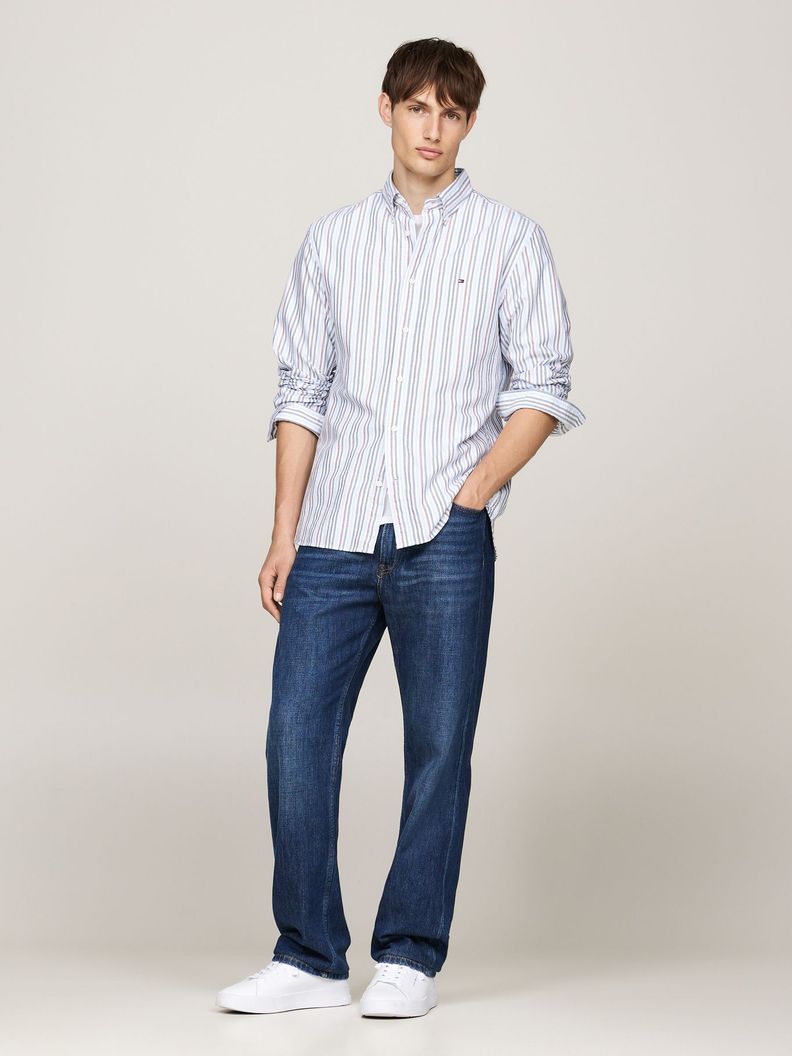 Camisa Stripe Oxford Regular Multicolor Tommy Hilfiger-1