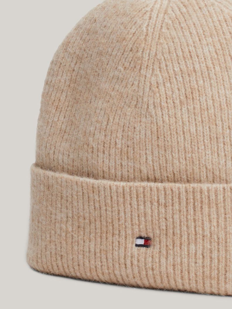 Beanie Essential Con Logo Beige Tommy Hilfiger-2
