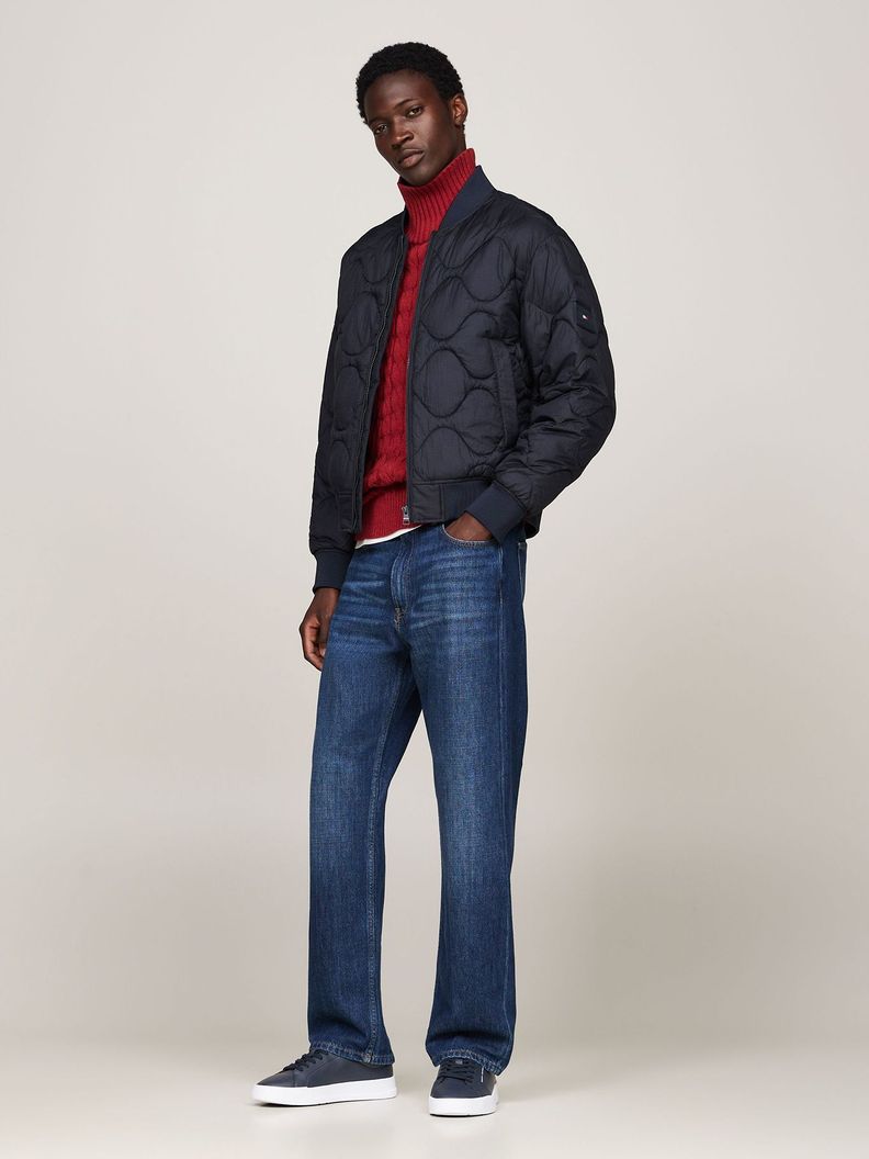 Zapatillas Court De Cuero Con Logo Azul Tommy Hilfiger-1