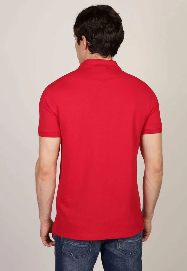 Polo Ic Stack Con Logo Regular Fit Rojo Tommy Hilfiger-2