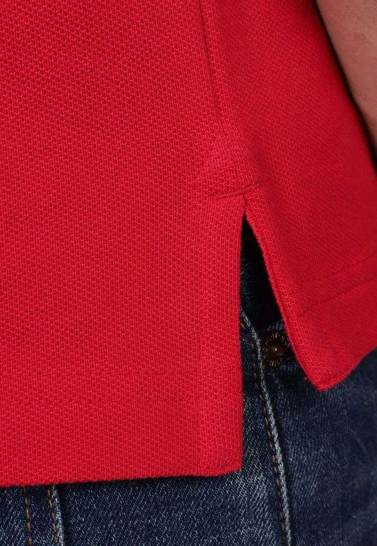 Polo Ic Stack Con Logo Regular Fit Rojo Tommy Hilfiger-4