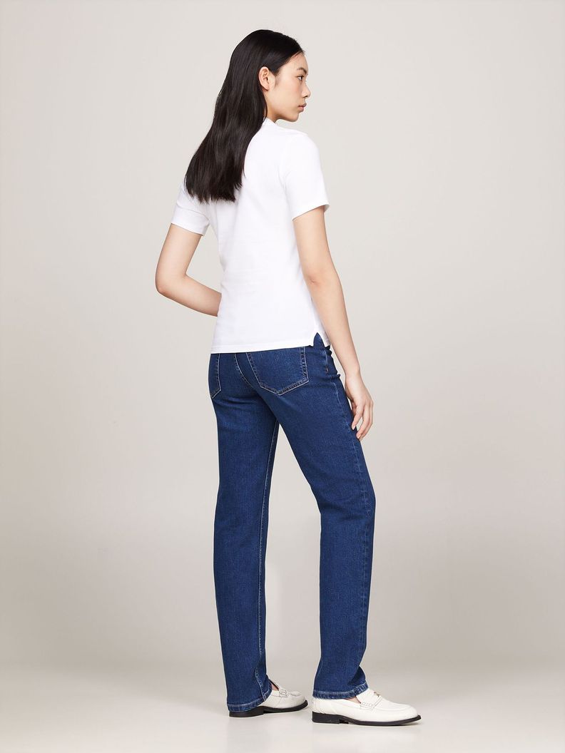 Polo Slim Fit Con Tejido Pique Blanco Tommy Hilfiger-2
