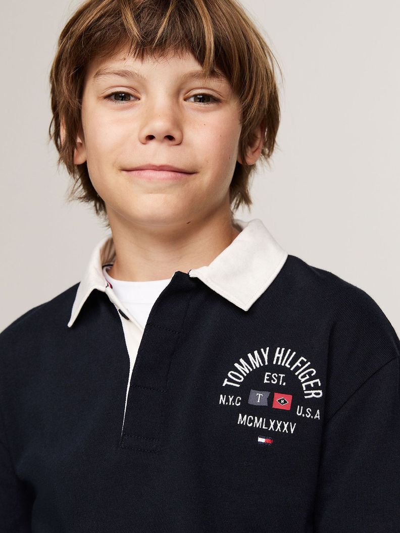 Polo Con Logo De Banderas Azul Tommy Hilfiger-3