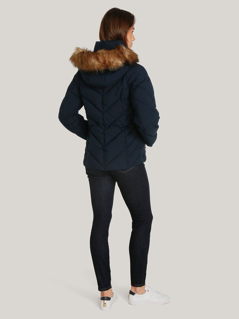Parka Acolchada Con Gorro Teddy Azul Tommy Hilfiger-2