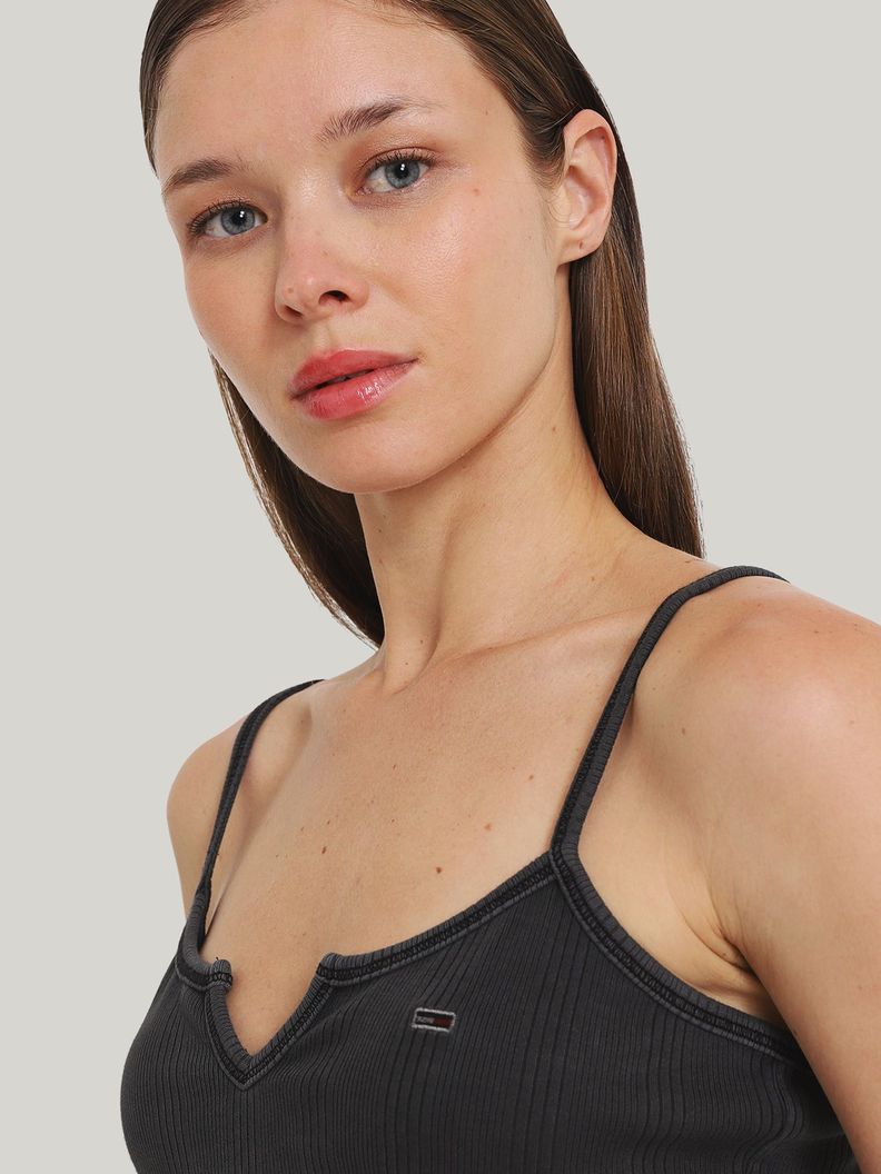 Vestido Strappy Con Logo Negro Tommy Jeans-3