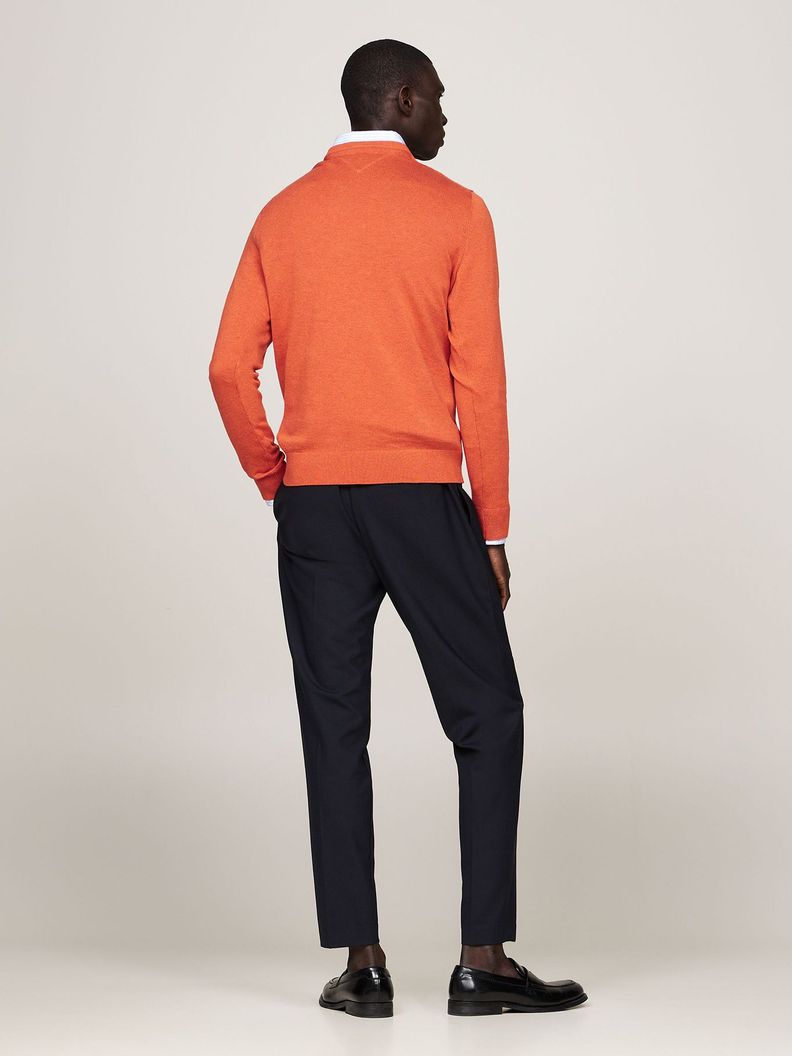 Sweater Básico Signature C-Neck Naranjo Tommy Hilfiger-2