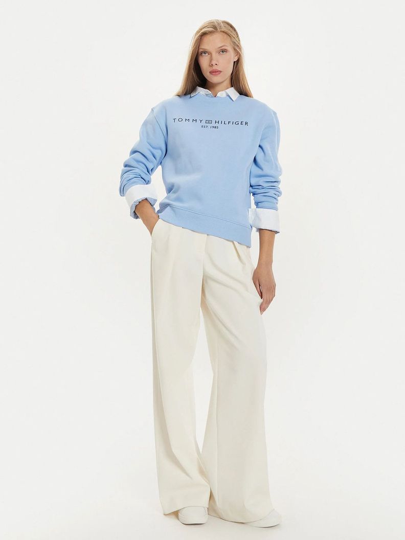 Polerón Modern Con Logo Celeste Tommy Hilfiger-1