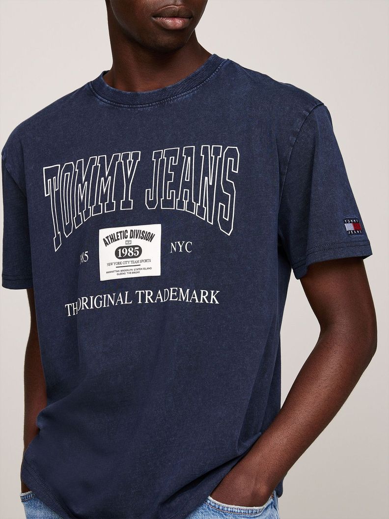 Polera Archive Con Logo Regular Fit Azul Tommy Jeans-3