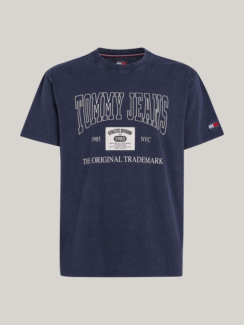 Polera Archive Con Logo Regular Fit Azul Tommy Jeans-4