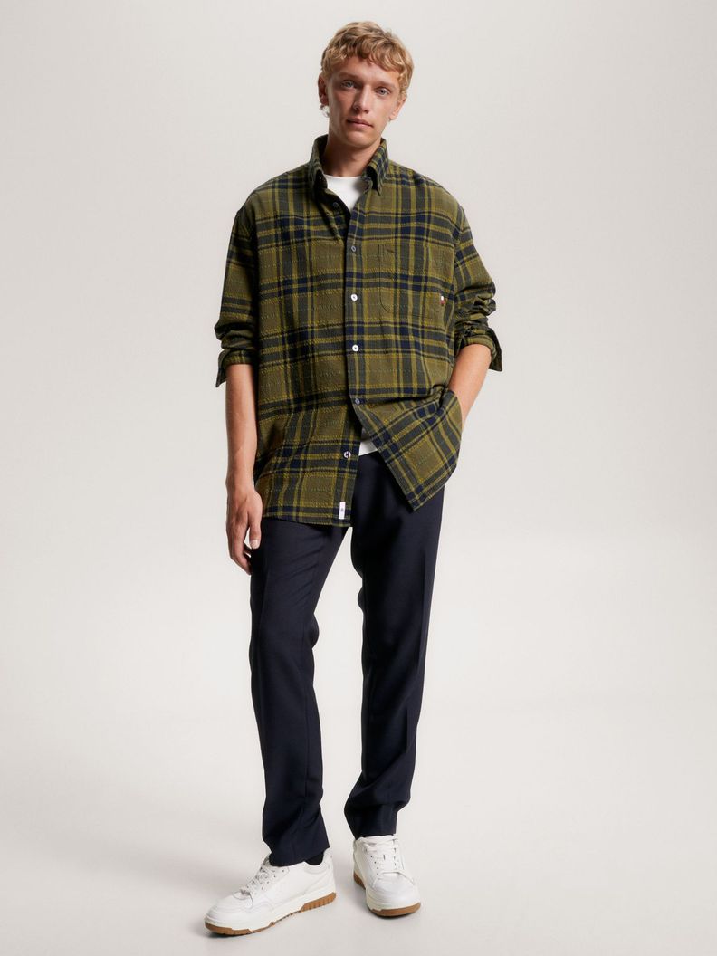 Camisa A Cuadros Escoceses Tonales Verde Tommy Hilfiger-1