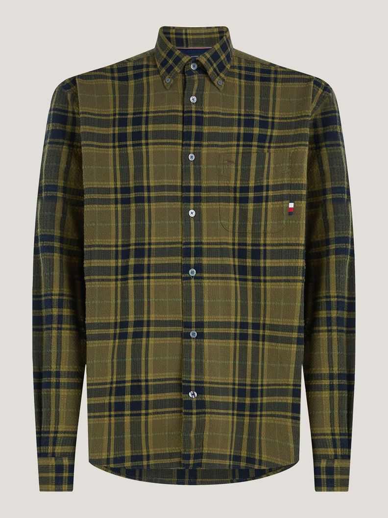Camisa A Cuadros Escoceses Tonales Verde Tommy Hilfiger-4