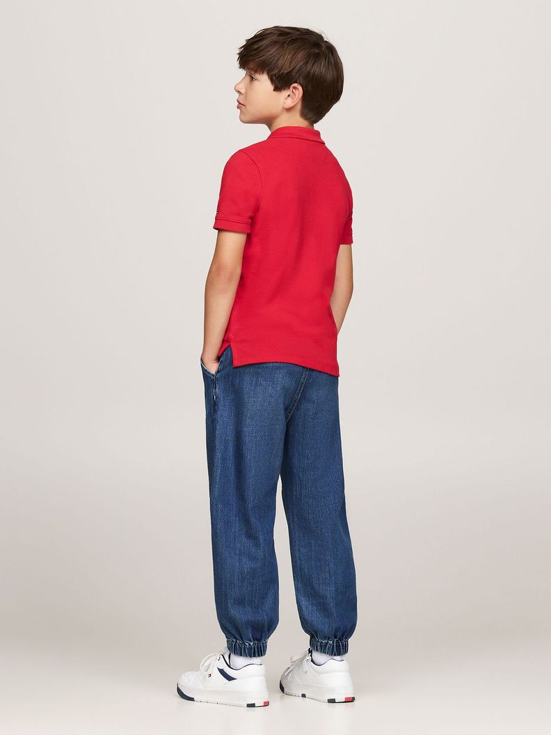 Polo De Niño Con Logo Náutico Rojo Tommy Hilfiger-2