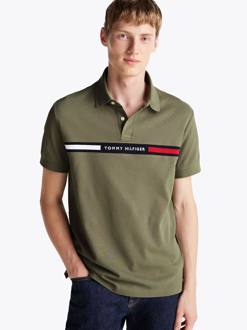 Polo Chest Insert Logo Verde Tommy Hilfiger-0