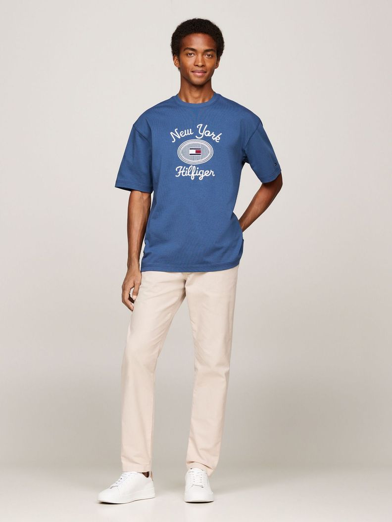 Polera Con Logo Nyc Bordado Azul Tommy Hilfiger-1