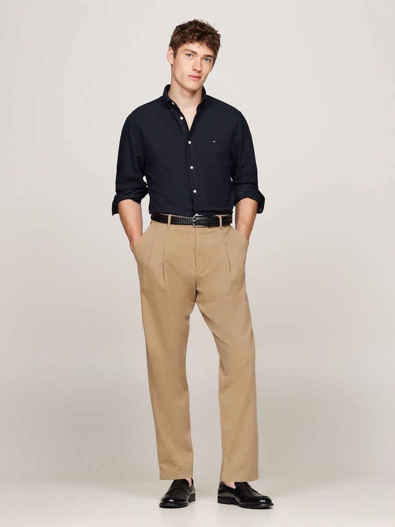 Camisa Oxford Regular Fit Azul Tommy Hilfiger-1