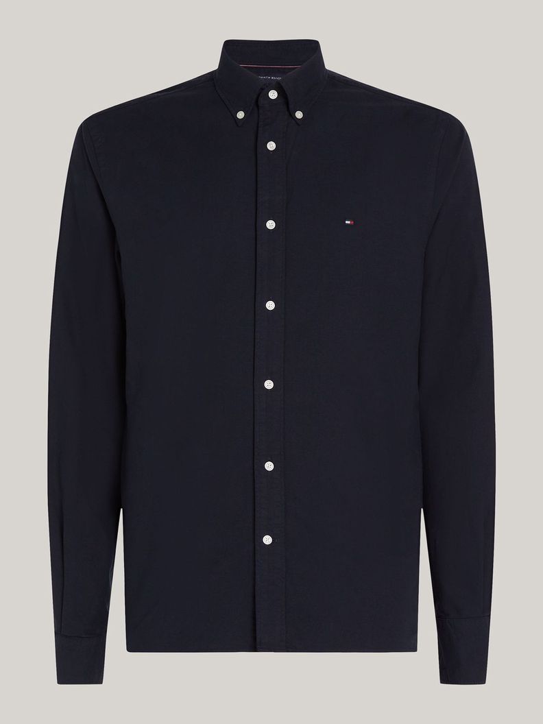 Camisa Oxford Regular Fit Azul Tommy Hilfiger-4