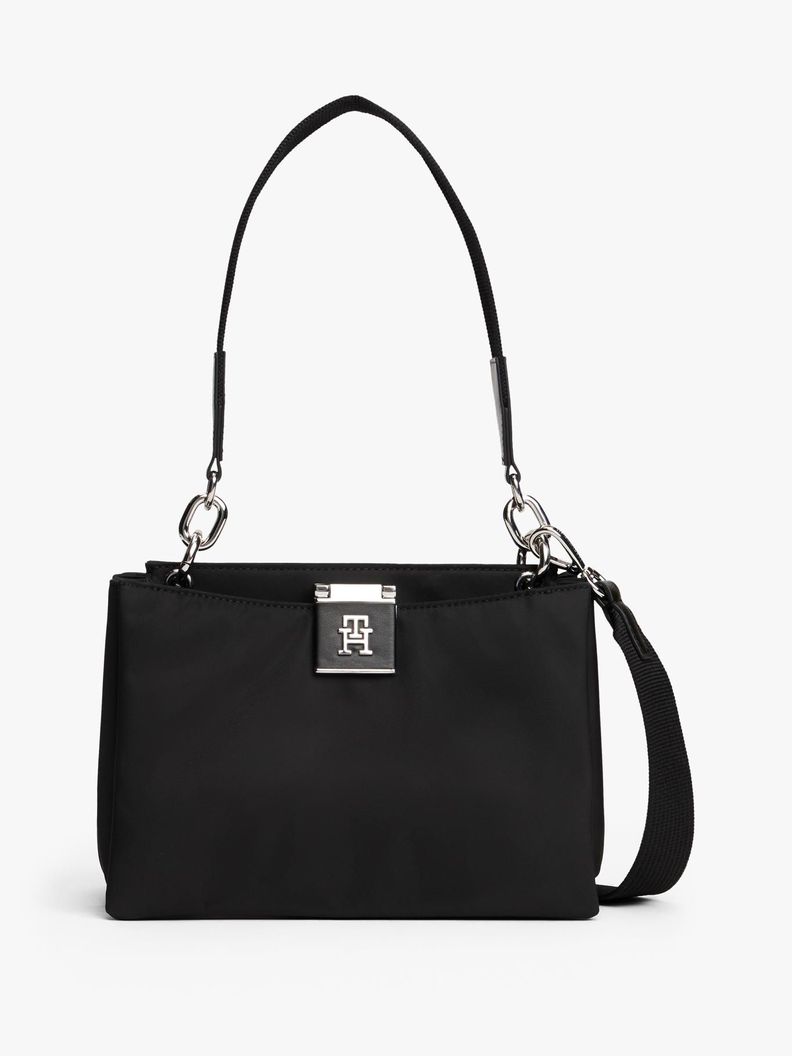 Cartera Satchel Heritage Con Logo Negro