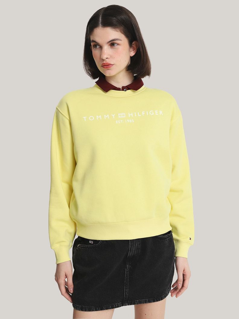 Polerón Modern Con Logo Amarillo Tommy Hilfiger-0