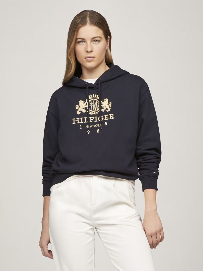 Polerón Hoodie Varsity Crest Azul Tommy Hilfiger-0